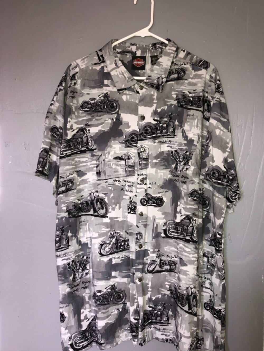 VTG Harley Davidson Shirt Men Tori Richard Hawaiian Motorcycle 3XL